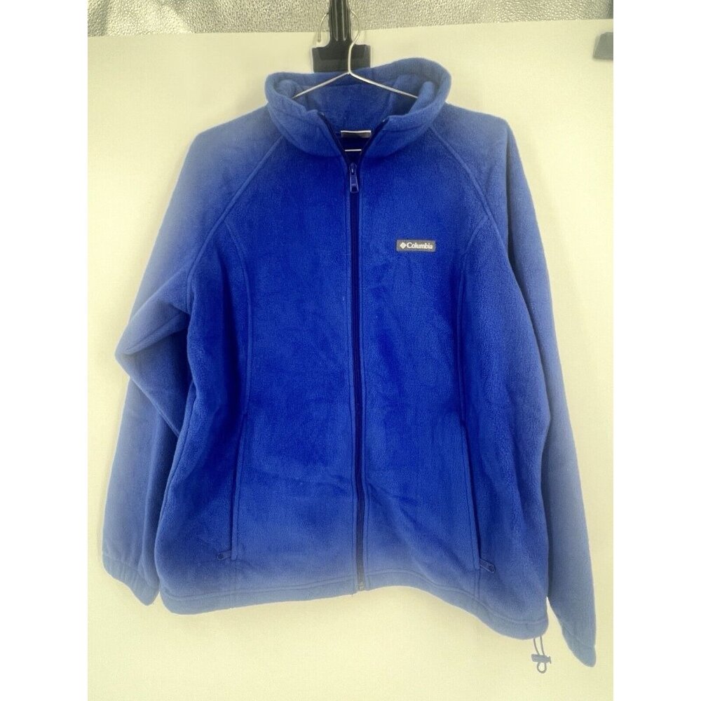 Women’s Columbia Fleece Full Zip Sweatshirt Blue Size 1X